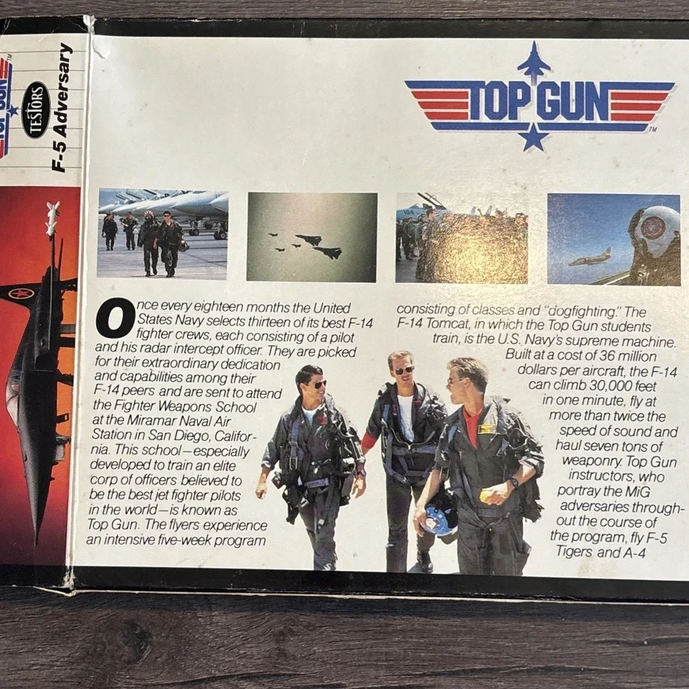 Vintage Testors Top Gun F-5 Adversary Aircraft 1:72 Scale Plastic Model Kit